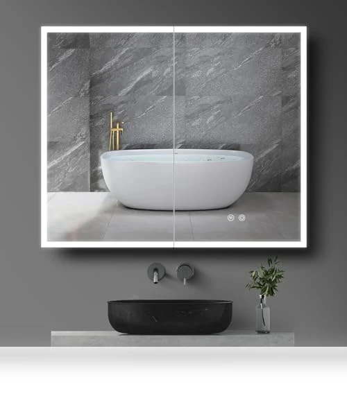 LED Mirror Medicine Cabinet — Shower, Wemin Smart Home
