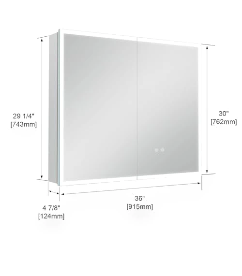 LED Mirror Medicine Cabinet — Shower, Wemin Smart Home