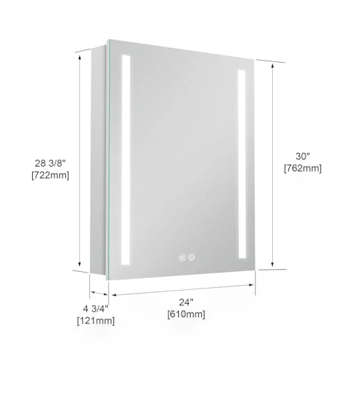 LED Mirror Medicine Cabinet — Shower, Wemin Smart Home