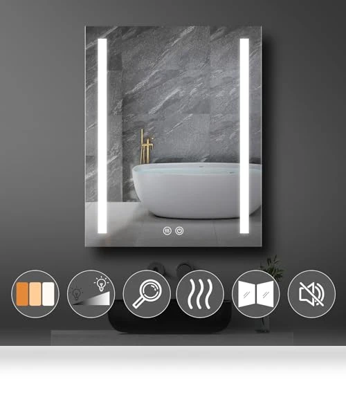 LED Mirror Medicine Cabinet — Shower, Wemin Smart Home
