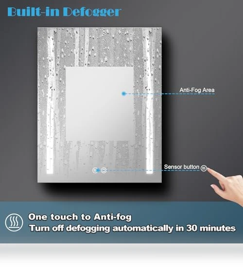 LED Mirror Medicine Cabinet — Shower, Wemin Smart Home