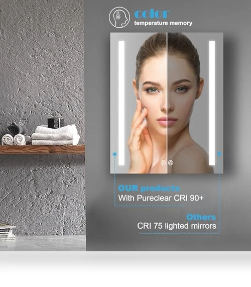 LED Mirror Medicine Cabinet — Shower, Wemin Smart Home