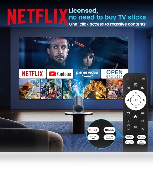 Mini Projector with WiFi and Bluetooth — Home Theater Projectors, YOWHICK