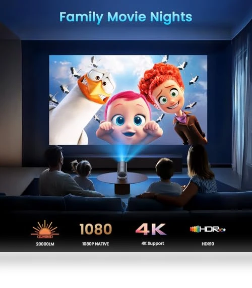 Mini Projector with WiFi and Bluetooth — Home Theater Projectors, YOWHICK