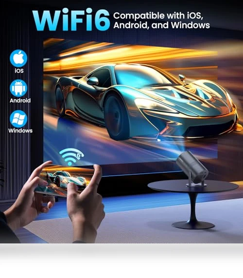 Mini Projector with WiFi and Bluetooth — Home Theater Projectors, YOWHICK