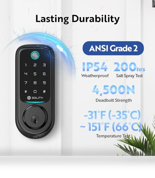 No-Hub Smart Digital Door Lock — Accessories, SOLITY