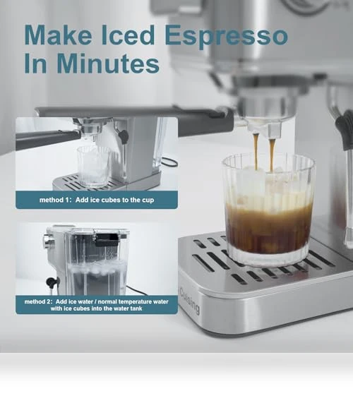 Touch Screen Espresso Maker with Steam Milk Frother — Coffee & Espresso Combos, URintells Cuising