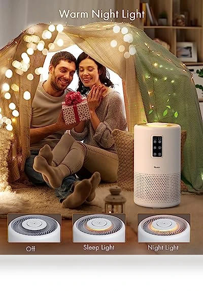 True HEPA Air Purifier for Large Rooms — Activated Carbon Air Purifiers, VEWIOR