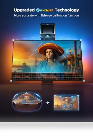 TV Backlight with Fish-Eye Correction Function — Immersive Viewing, Govee