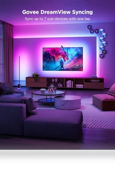 TV Backlight with Fish-Eye Correction Function — Immersive Viewing, Govee