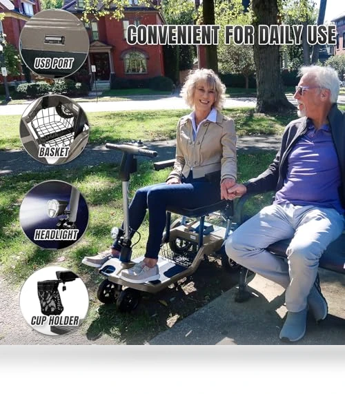 Ultra Lightweight Electric Powered Folding 4 Wheel Mobility Scooter — Mobility Scooters, ZiiROBOT