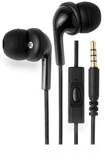 Wired Earbuds with Microphone — In-Ear Headphones, Amazon Basics