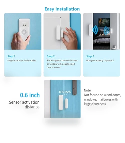 Wireless Door Sensor Chime — Kits, AMHEY