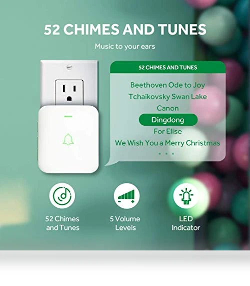 Wireless Doorbell — Chimes, AVANTEK