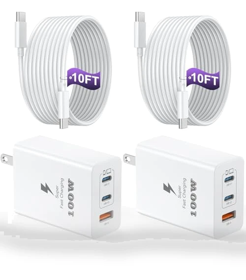 100W 3-Port GaN Fast Charger with 10ft USB C Cable — Chargers, Shenzhen Xihuida Electronics Co., Ltd.