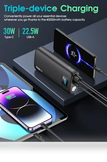 40000mAh Power Bank with PD 30W and QC 4.0 Quick Charging — Chargers, Jiangxi Xionel Electronic Technology Co., Ltd.