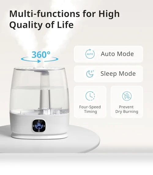6L Cool and Warm Mist Air Humidifier — Air Moisture Control, Tasigok