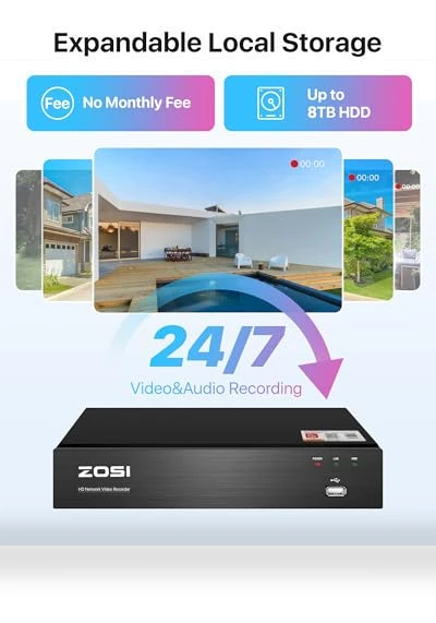 8CH 4K PoE Home Security Camera System — Smart Home Security, ZOSI