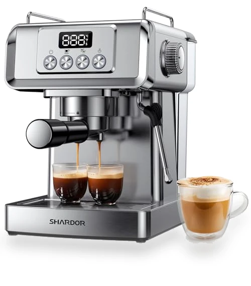 Espresso Machine with Milk Frother Steam Wand — Coffee & Espresso Combos, SHARDOR