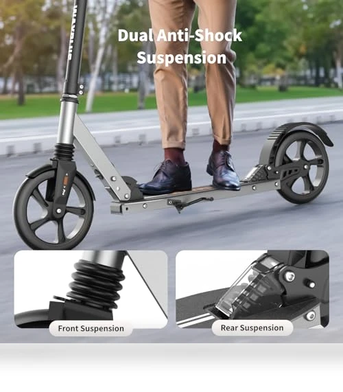 Foldable Kick Scooter with Big Wheels — Push Scooters, WAYPLUS
