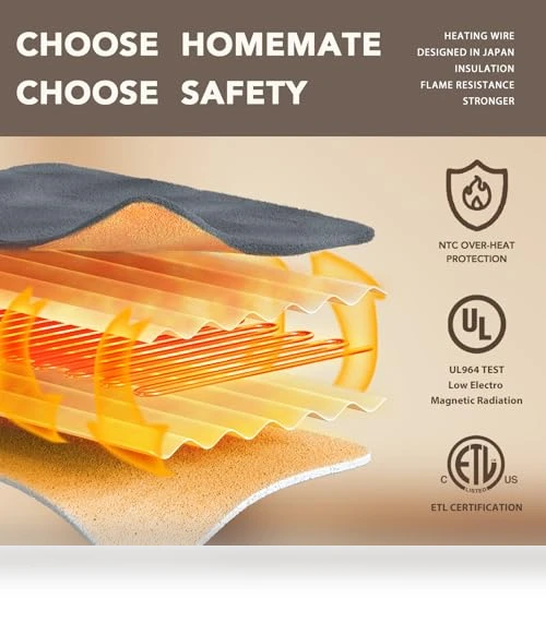 Heated Blanket Electric Throw — Electric Blankets, Homemate