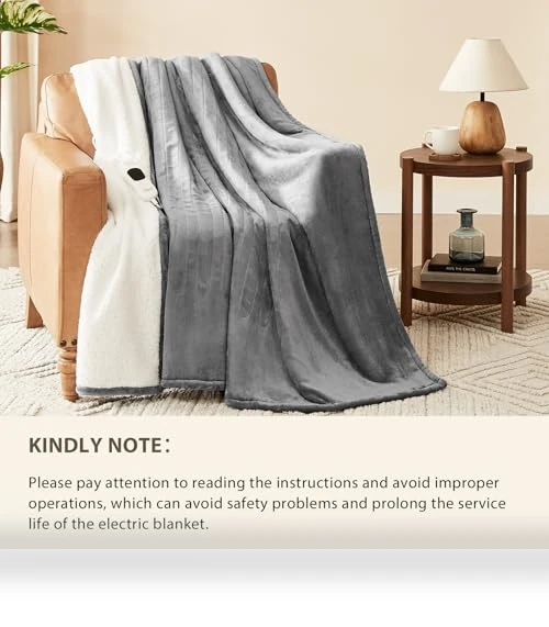Heated Blanket Electric Throw — Electric Blankets, Homemate