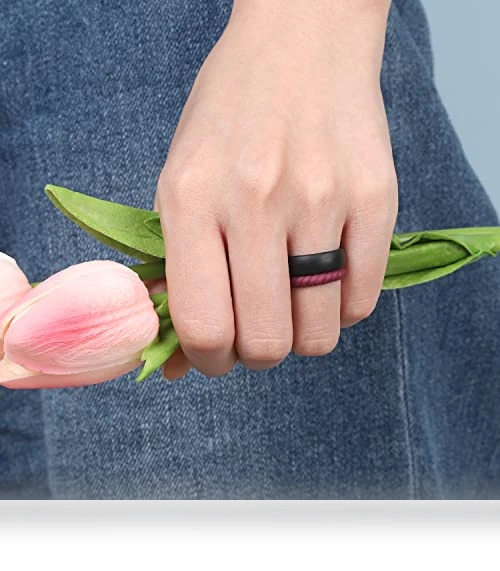 Inner Arc Ergonomic Breathable Design Silicone Rubber Wedding Bands — Smart Rings, Egnaro