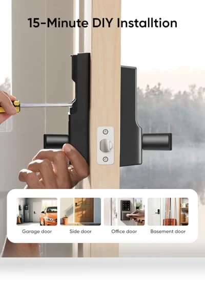 Keyless Fingerprint Door Lock with Handle — Biometric Security, eufy Security