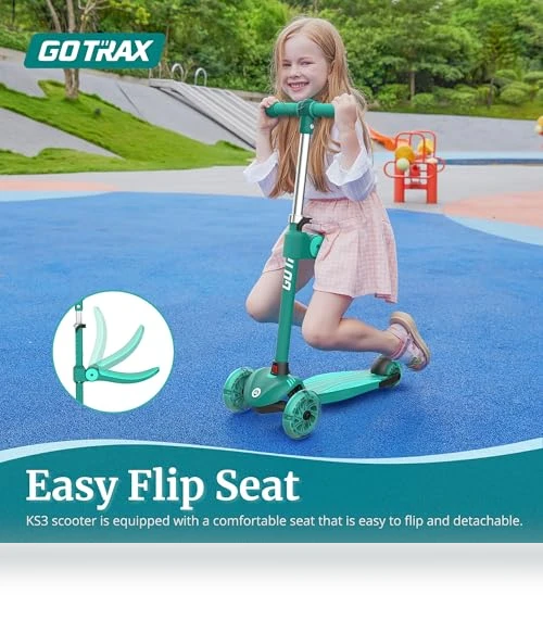 Kids Kick Scooter with LED Lighted Wheels — Push Scooters, Gotrax