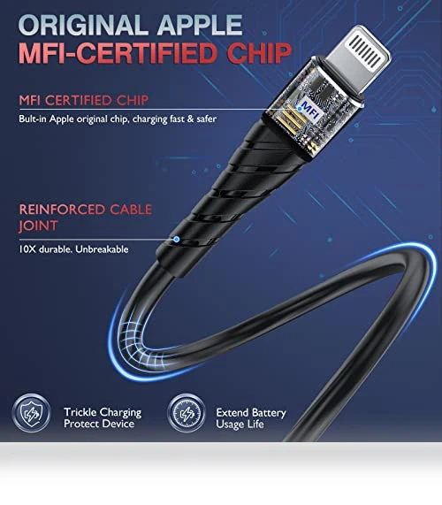 MFi Certified iPhone Charger Cable 3 Pack — Chargers & Cables, OIITH