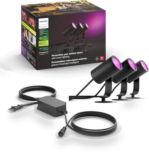 Outdoor Smart Spot Light Base Kit — Outdoor Post Lighting, Philips Hue