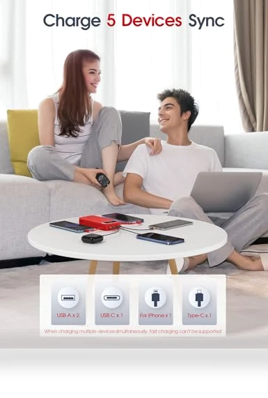 Portable Charger Power Bank with Built-in Cables and AC Wall Plug — Charging Solutions, Dongguan Xionel Electronic Technology Co., Ltd