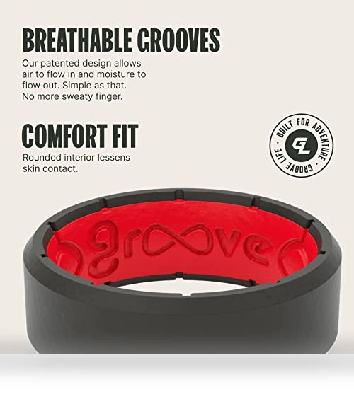 Silicone Ring - Breathable Rubber Wedding Rings — Smart Rings, Groove Life