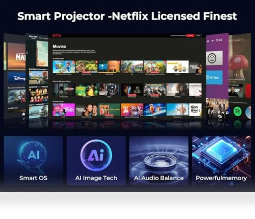 Smart 4K Projector — Home Theater Projectors, GooDee