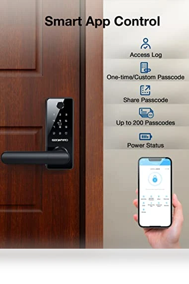 Smart Door Lock with Handle — Luggage Locks, GEONFINO