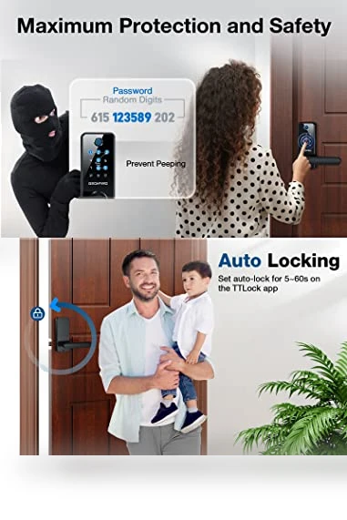 Smart Door Lock with Handle — Luggage Locks, GEONFINO