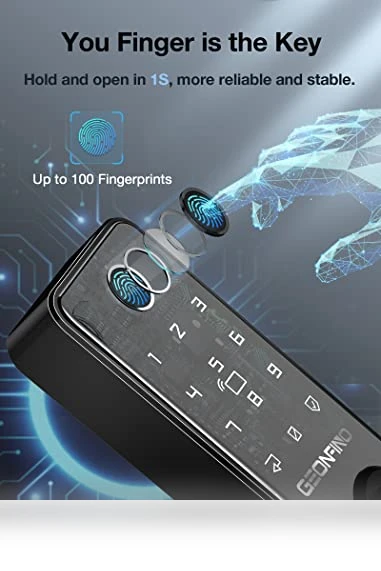 Smart Door Lock with Handle — Luggage Locks, GEONFINO