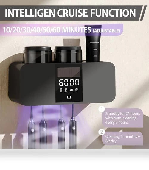 Smart Toothbrush Cleaner & Wall Mounted Holder — Toothbrush Holders, Stageya
