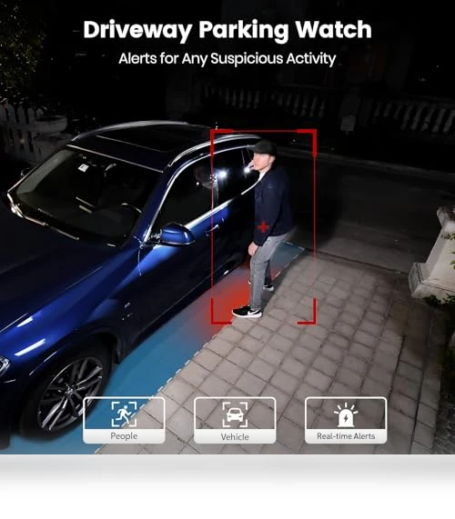 Solar Powered Outdoor Security Camera — Motion Sensors, AOSU
