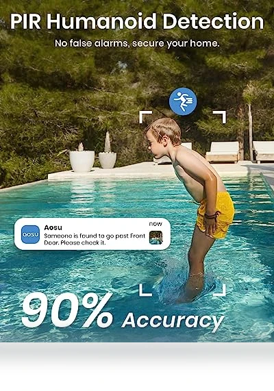 Solar Security Cameras Wireless Outdoor — Smart Home Security, AOSU