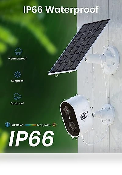 Solar Security Cameras Wireless Outdoor — Smart Home Security, AOSU