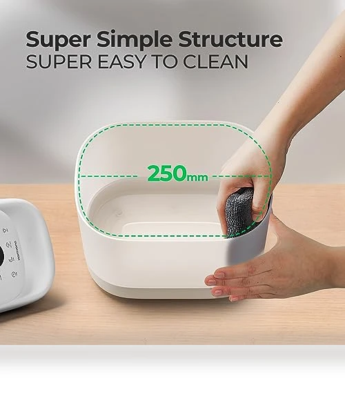 Super Easy to Clean Top Fill Auto Adapt Cool Mist Humidifier — Air Moisture Control, Homvana