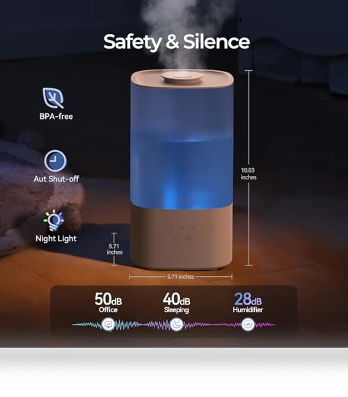 Top Fill Cool Mist Humidifier — Air Moisturizers, Rosekm