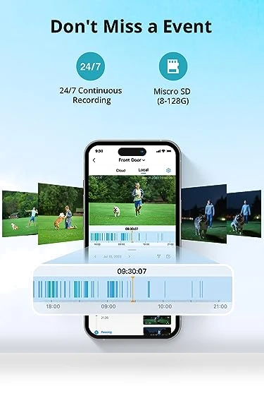 Wired Home Camera Outdoor with 2K Color Night Vision — Smart Home Security, DEKCO