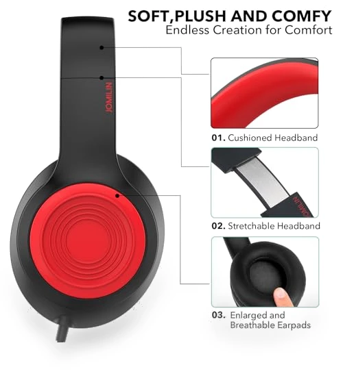 Wired Over-Ear Headphones with Microphone — Over-Ear Headphones, JOMILIN