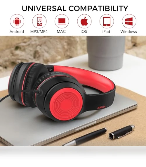 Wired Over-Ear Headphones with Microphone — Over-Ear Headphones, JOMILIN