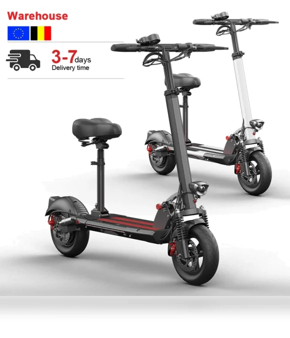 10 inch off-road adult foldable electric scooter with seat — Push Scooters
