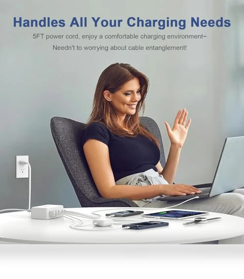 100W GaN 6 Port USB C Charging Station — Chargers, Fitquipment