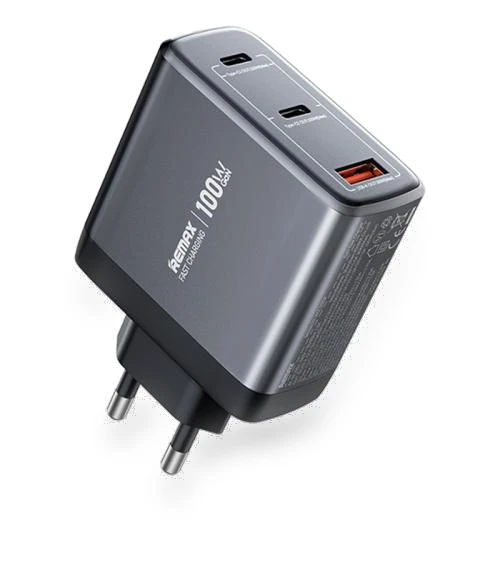 100W USB and Dual Type-C GaN Digital Display Fast Charger — Chargers, REMAX