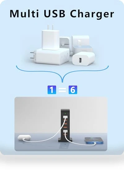 6 Port USB Charging Station — Chargers, VPSUN